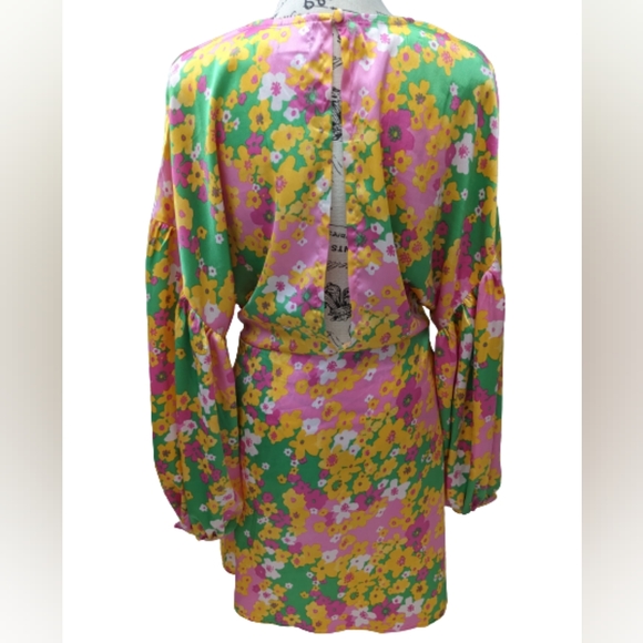 Asos floral long sleeves a-line dress - Picture 3 of 13